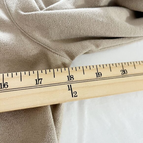 J. McLaughlin Women's Tan Faux Suede Long Sleeve Button Down Shirt - Size Small - Picture 5 of 6